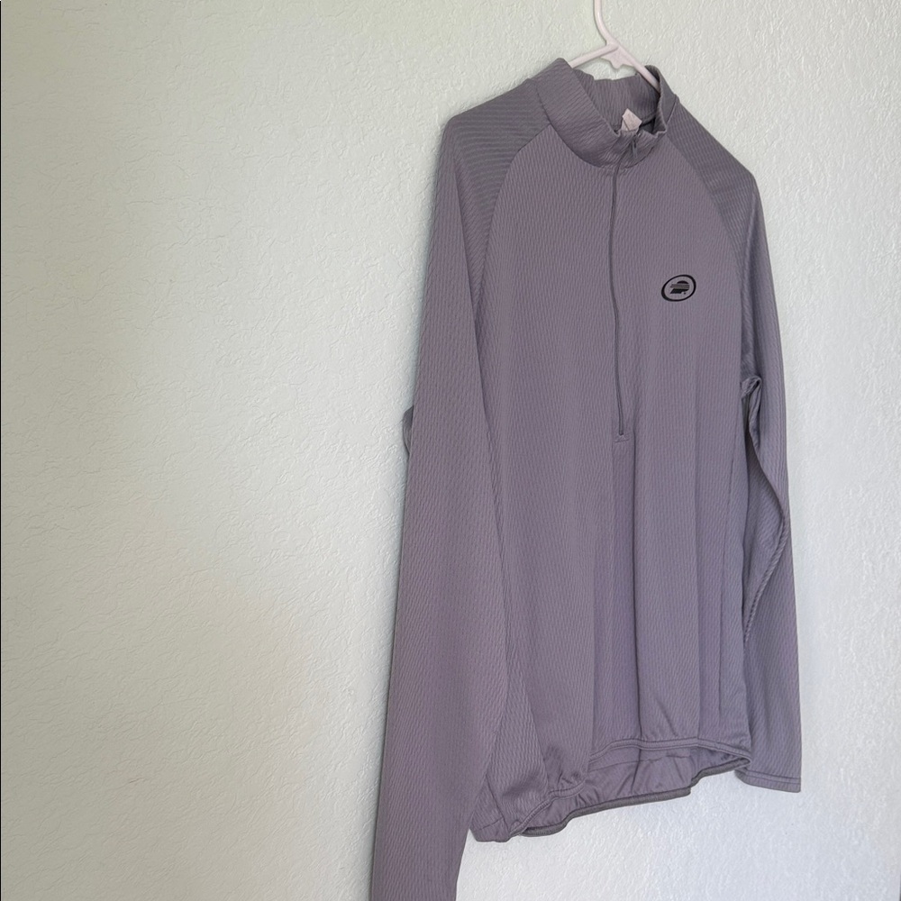 PerformanceBike Light Gray Quarter-Zip Athletic Pullover - Picture 4 of 6